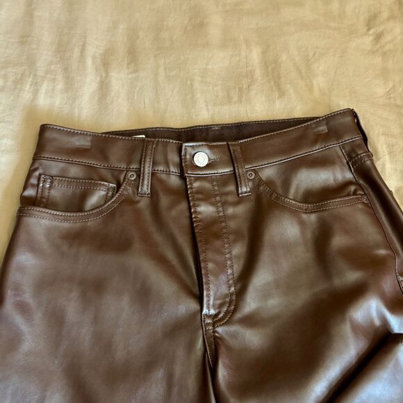 Gap Leather Straight Leg Pants - Picture 3 of 5